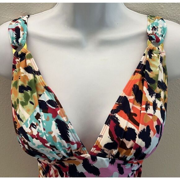 Bleu Rod Beattie RBPA24225-RS Women's Sz 6 Party Animal Ring 1-Pc Swim Suit - Picture 5 of 11